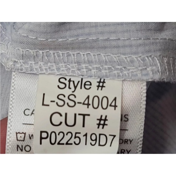 Mizzen Main Leeward SS Shirt Men Medium Trim Fit Plaid Print Blue White - Picture 5 of 7